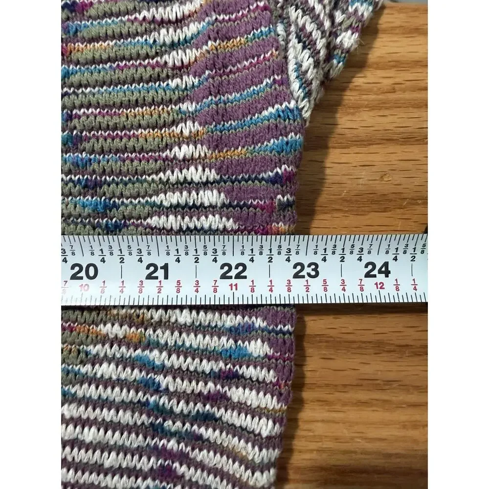 Vintage Isle Of Cotton Sweater Argyle Sz M Made In USA Knit